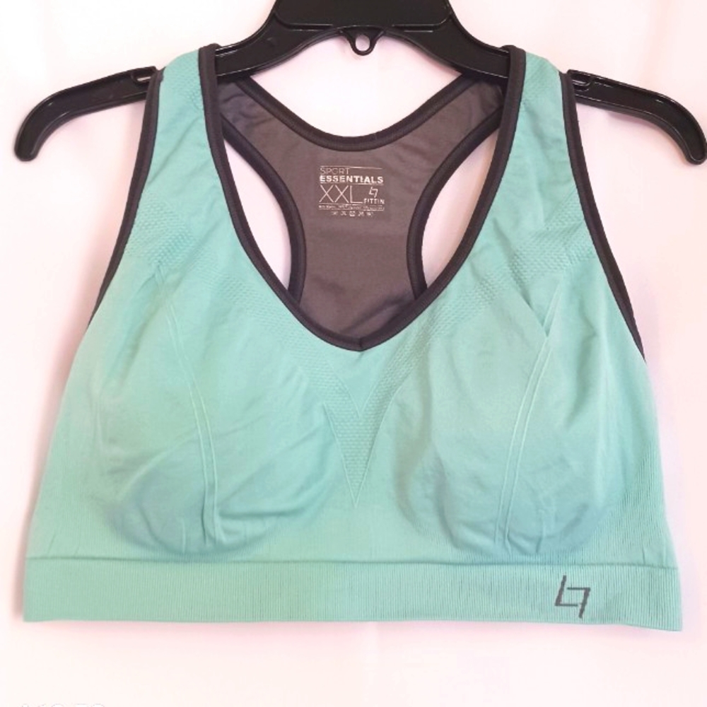 Sport Essentials Women's Mint Green Racerback Sport Bra Sz XXL